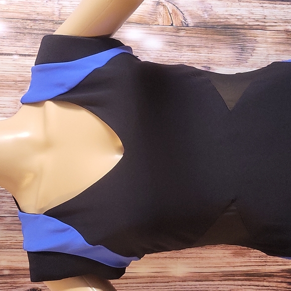 Bebe Addiction Women's Color Block V-Neck Dress Size M - Picture 6 of 13